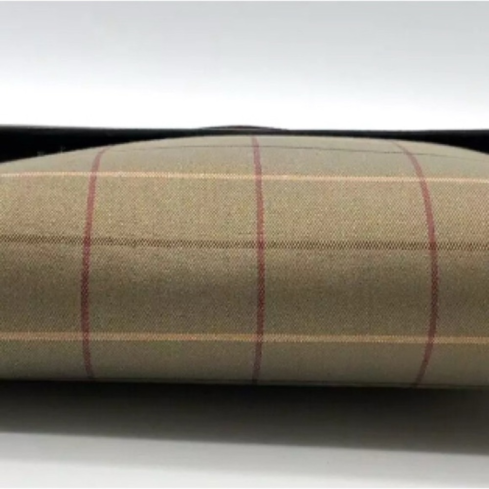 Burberrys Beige Brown Canvas and Leather Check Pattern Clutch Bag - Vintage - Picture 5 of 13